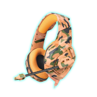 Auriculares gamer Aimzone yellow camuflado jack 3.5 mm